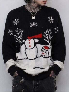 Tipsy Elves Dead Snowman Ugly Christmas Sweater